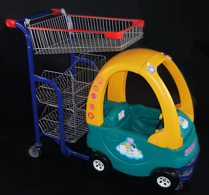 Baby Cart Supermarket Shopping Trolleys Customized 60KG 140KG Capacity