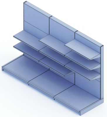Heavy Duty Supermarket Shelf 34x106mm Uprights, 508-1008mm Sizes