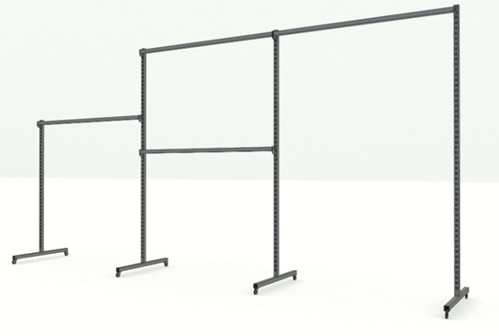 Regulowalna metalowa regalia odzieżowa 60-80 cm Wysokość dla sklepów detalicznych